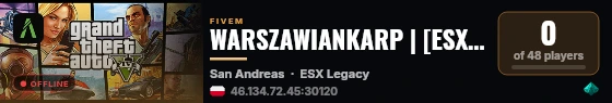 WARSZAWIANKARP | [ESX Legacy] live status badge