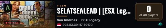 SELATSEALEAD | ESX Legacy Server live status badge