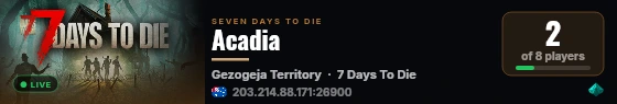 Acadia live status badge