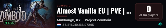 Almost Vanilla EU | PVE | Wiped 31/08/26 live status badge