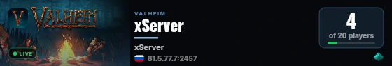 xServer live status badge