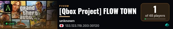 [Qbox Project] FLOW TOWN live status badge