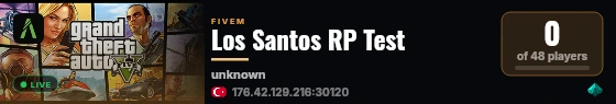 Los Santos RP Test live status badge