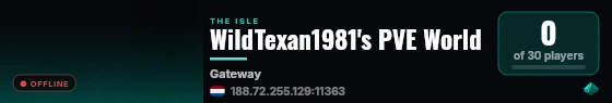 WildTexan1981's PVE World live status badge
