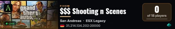$$$ Shooting n Scenes live status badge