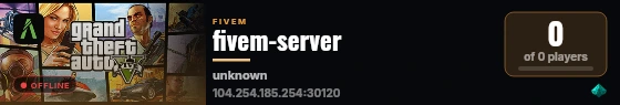 fivem-server live status badge