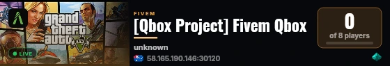 [Qbox Project] Fivem Qbox live status badge