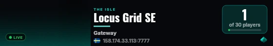 Locus Grid SE live status badge