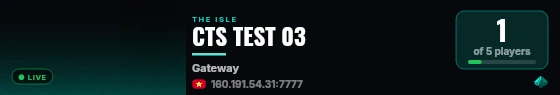 CTS TEST 03 live status badge