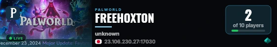 FREEHOXTON live status badge