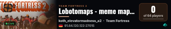 Lobotomaps - meme maps at its finest. (WIP) live status badge