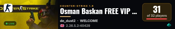 Osman Baskan FREE VIP Public live status badge