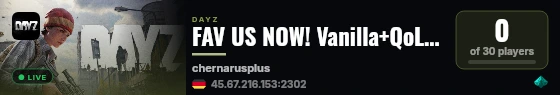 FAV US NOW! Vanilla+QoL|ExpansionLight|ShortNights|SelectSpawn live status badge