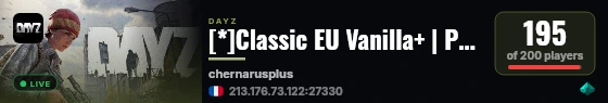 [*]Classic EU Vanilla+ | PvP Nights live status badge