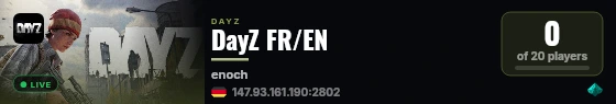 DayZ FR/EN live status badge