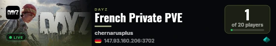 French Private PVE live status badge