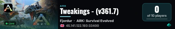 Tweakings - (v361.7) live status badge