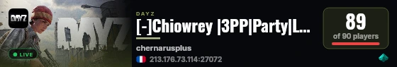 [-]Chiowrey |3PP|Party|Loot+|Guns+|Map live status badge