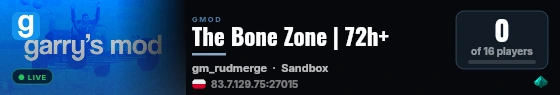 The Bone Zone | 72h+ live status badge