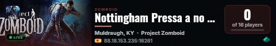 Nottingham Pressa a no ser que haya un zombie detras live status badge