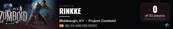 RINKKE live status badge