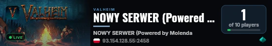 NOWY SERWER (Powered by Molenda) live status badge