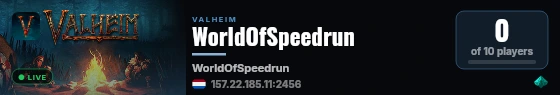 WorldOfSpeedrun live status badge