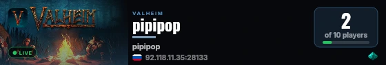 pipipop live status badge