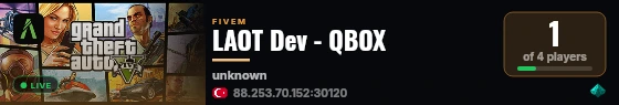 LAOT Dev - QBOX live status badge