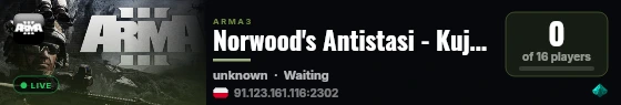 Norwood's Antistasi - Kujari live status badge