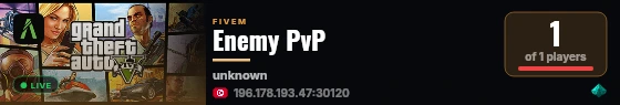 Enemy PvP live status badge