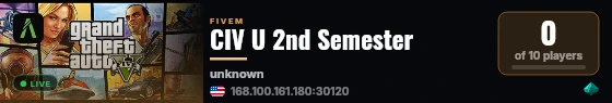 CIV U 2nd Semester live status badge