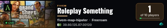 Roleplay Something live status badge