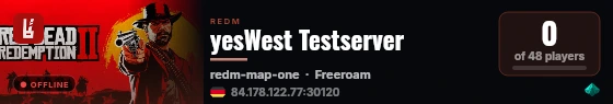 yesWest Testserver live status badge