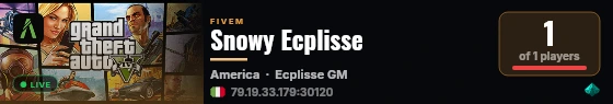 Snowy Ecplisse live status badge
