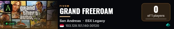 GRAND FREEROAM live status badge
