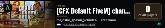 [CFX Default FiveM] change-me live status badge