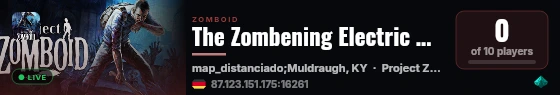 The Zombening Electric Boogalo V2 live status badge