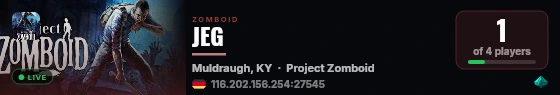 JEG live status badge
