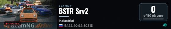 BSTR Srv2 live status badge