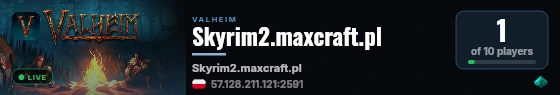 Skyrim2.maxcraft.pl live status badge