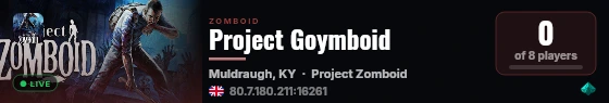 Project Goymboid live status badge