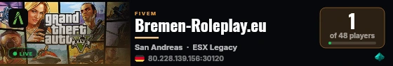 Bremen-Roleplay.eu live status badge