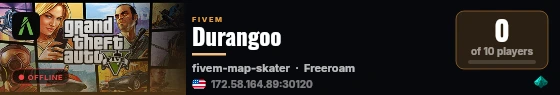 Durangoo live status badge