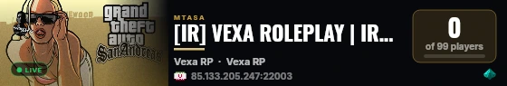 [IR] VEXA ROLEPLAY | IRAN | Hajm Server: 700 MB live status badge