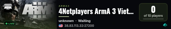 4Netplayers ArmA 3 Vietnam John live status badge