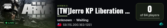 [TW]Jerro KP Liberation Apocalypse Server live status badge