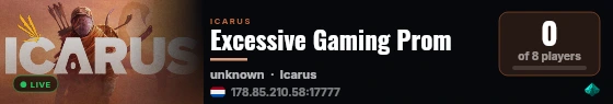 Excessive Gaming Prom live status badge