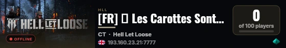 [FR] ★ Les Carottes Sont Cuites ★ discord.gg/csc-hll live status badge