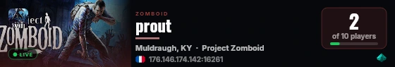prout live status badge
